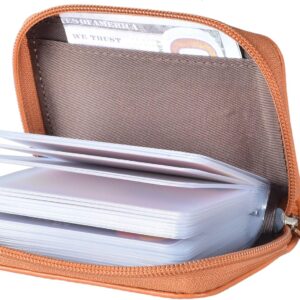 Credit Card Holder Genuine Leather Zipper Wallet 26 Slots - Image 10