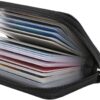 Credit Card Holder Genuine Leather Zipper Wallet 26 Slots