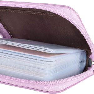 Credit Card Holder Genuine Leather Zipper Wallet 26 Slots - Image 12
