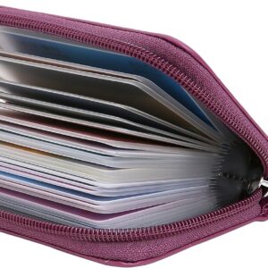 Credit Card Holder Genuine Leather Zipper Wallet 26 Slots - Image 13
