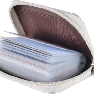 Credit Card Holder Genuine Leather Zipper Wallet 26 Slots - Image 16