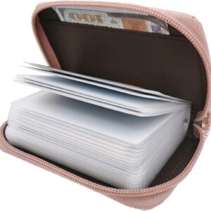Credit Card Holder Genuine Leather Zipper Wallet 26 Slots - Image 19