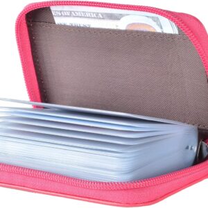 Credit Card Holder Genuine Leather Zipper Wallet 26 Slots - Image 20