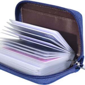 Credit Card Holder Genuine Leather Zipper Wallet 26 Slots - Image 8