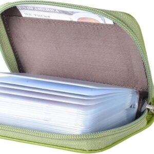 Credit Card Holder Genuine Leather Zipper Wallet 26 Slots - Image 9