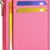 Credit Card Holder Slim Compact RFID Blocking Pink
