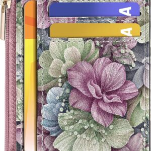 Credit Card Holder Slim Compact RFID Blocking Pink - Image 12