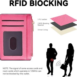 Credit Card Holder Slim Compact RFID Blocking Pink - Image 3