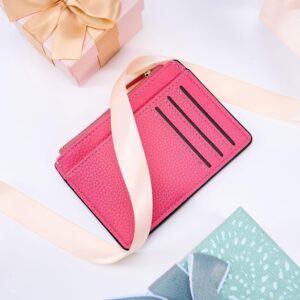 Credit Card Holder Slim Compact RFID Blocking Pink - Image 7