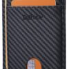 Minimalist Front Pocket Wallet RFID Blocking Leather Black