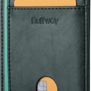 Minimalist Front Pocket Wallet RFID Blocking Leather Black - Image 11