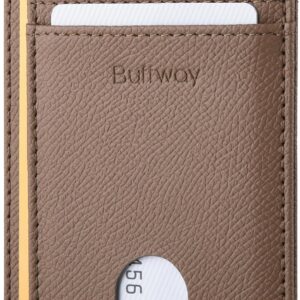 Minimalist Front Pocket Wallet RFID Blocking Leather Black - Image 17