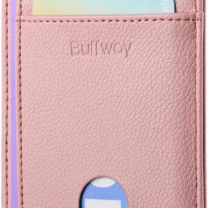 Minimalist Front Pocket Wallet RFID Blocking Leather Black - Image 23