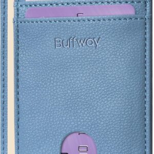 Minimalist Front Pocket Wallet RFID Blocking Leather Black - Image 26