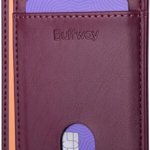 Minimalist Front Pocket Wallet RFID Blocking Leather Black - Image 31