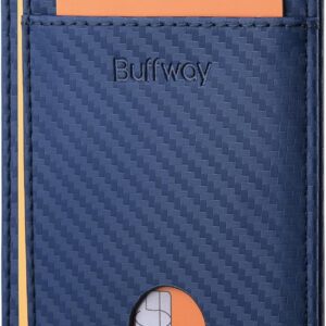 Minimalist Front Pocket Wallet RFID Blocking Leather Black - Image 41