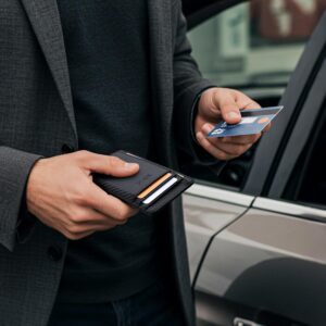 Minimalist Front Pocket Wallet RFID Blocking Leather Black - Image 8