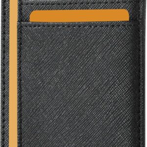 Minimalist Leather Slim Wallet RFID Blocking Medium Size - Image 13