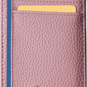 Minimalist Leather Slim Wallet RFID Blocking Medium Size - Image 19