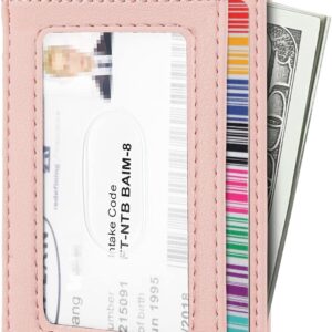 Minimalist Leather Slim Wallet RFID Blocking Medium Size - Image 2