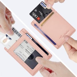 Minimalist Leather Slim Wallet RFID Blocking Medium Size - Image 3