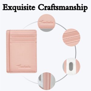 Minimalist Leather Slim Wallet RFID Blocking Medium Size - Image 6