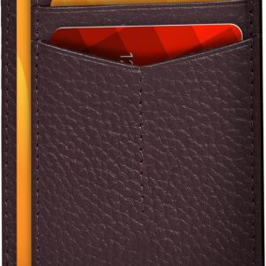 Minimalist Wallet Leather RFID Front Pocket Cognac - Image 10