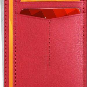 Minimalist Wallet Leather RFID Front Pocket Cognac - Image 11