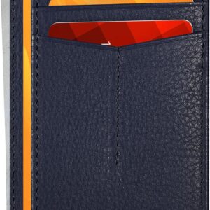 Minimalist Wallet Leather RFID Front Pocket Cognac - Image 13
