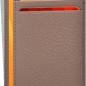 Minimalist Wallet Leather RFID Front Pocket Cognac - Image 14