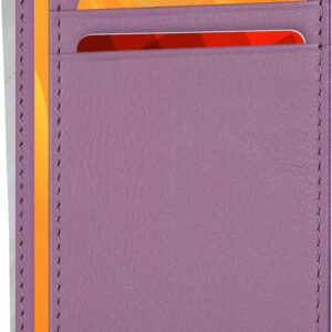 Minimalist Wallet Leather RFID Front Pocket Cognac - Image 15