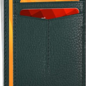 Minimalist Wallet Leather RFID Front Pocket Cognac - Image 17