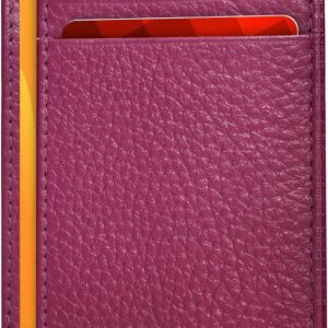 Minimalist Wallet Leather RFID Front Pocket Cognac - Image 18