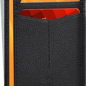 Minimalist Wallet Leather RFID Front Pocket Cognac - Image 24