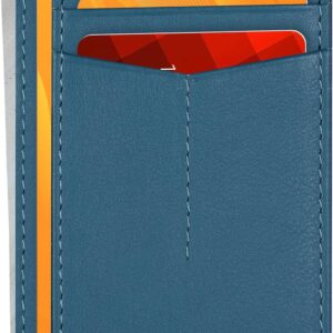 Minimalist Wallet Leather RFID Front Pocket Cognac - Image 26