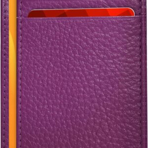 Minimalist Wallet Leather RFID Front Pocket Cognac - Image 28