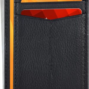 Minimalist Wallet Leather RFID Front Pocket Cognac - Image 30