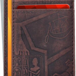 Minimalist Wallet Leather RFID Front Pocket Cognac - Image 31