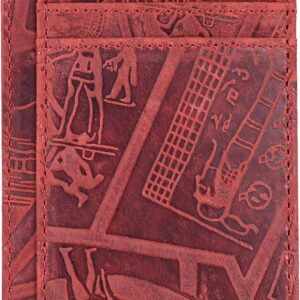 Minimalist Wallet Leather RFID Front Pocket Cognac - Image 32
