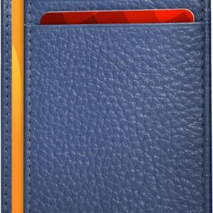 Minimalist Wallet Leather RFID Front Pocket Cognac - Image 33