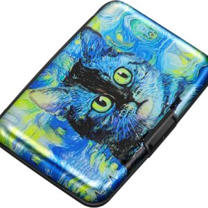 RFID Blocking Credit Card Holder Aluminum Blue - Image 24