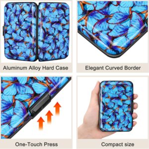 RFID Blocking Credit Card Holder Aluminum Blue - Image 3