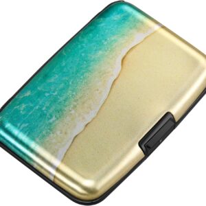 RFID Blocking Credit Card Holder Aluminum Blue - Image 8