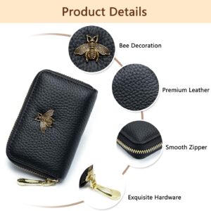 RFID Credit Card Holder Small Leather Wallet Women - Image 5