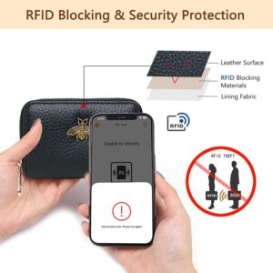 RFID Credit Card Holder Small Leather Wallet Women - Image 7