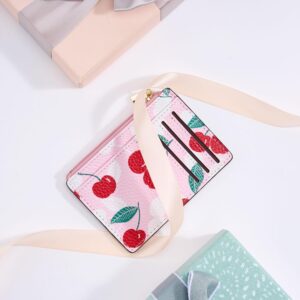 Slim Minimalist Credit Card Holder RFID Blocking Cherry - Image 7