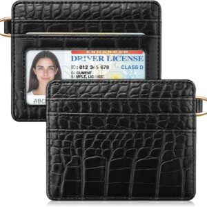 Slim Minimalist Pocket Credit Card Holder Wallet Lightweight Leopard - Image 13
