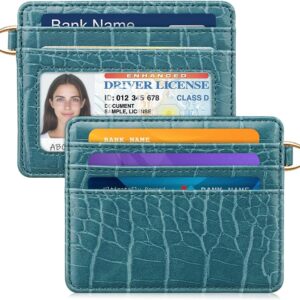 Slim Minimalist Pocket Credit Card Holder Wallet Lightweight Leopard - Image 18