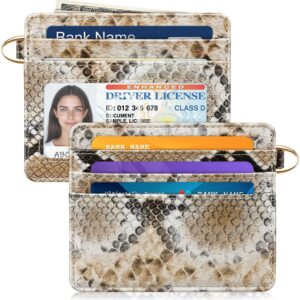 Slim Minimalist Pocket Credit Card Holder Wallet Lightweight Leopard - Image 19