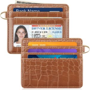 Slim Minimalist Pocket Credit Card Holder Wallet Lightweight Leopard - Image 20